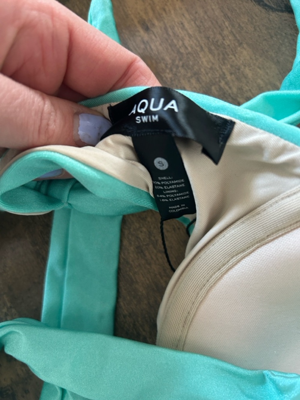 NWOT Aqua Balconette underwire Bikini Top - Picture 5 of 5